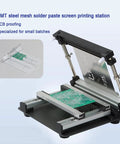 Manual Solder Paste Printer For PCB SMT Stencil, metal honeycomb platform, adjustable thickness, ideal for small batch runs