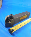 Right Lathe Tool Holder For CNC Machining MTTNR 85 4D One And A Quarter By One Inch Shank, Heavy Duty Precision Adapter For Turning Aluminum And Steel, Durable 4D Series Tooling, Shop Grade Ready For Lathes. black right-hand lathe tool holder with 1.25 x 1 inch shank