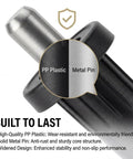 Heavy Duty Cabinet Door Repair Pins 8 Piece Kit showing black PP plastic base and silver metal pin for durability.