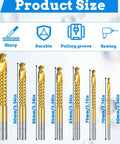 Eight Piece Titanium Coated HSS Twist Drill Bits Set With Hex Shank 3mm To 10mm Serrated Cutting For Metal Wood And Plastic