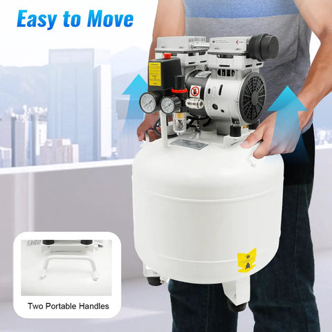 Heavy Duty 40L Portable Air Compressor With Electric Inflator For Garage And Workshop. Features Quiet Operation, Large Capacity Tank, And Professional Grade Performance. Ideal For Home Use Industrial Tools, Tire Inflation, And Reliable Air Supply Without