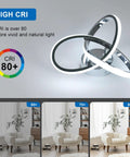 Lit Modern Ceiling Light With 6500K Cool White LED Metal Curved Design Ceiling Fixture Sleek Chrome Finish Bright Energy Saving