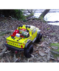 Remote controlled TRX-4 vehicle with 4 Pack Aluminum Tow Shackles For 1/10 Scale TRX-4 Crawler RC Car Red Anodized CNC Machined Easy Install