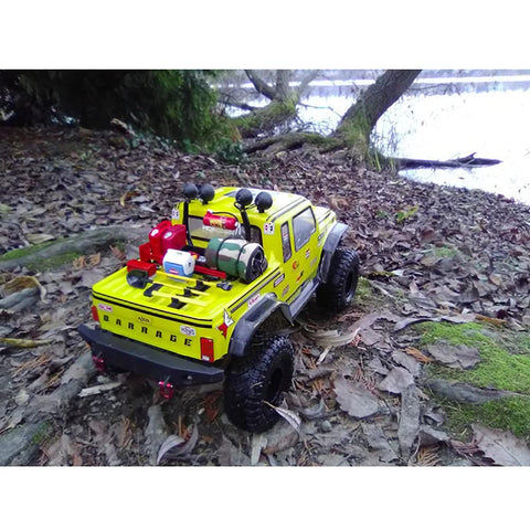 Remote controlled TRX-4 vehicle with 4 Pack Aluminum Tow Shackles For 1/10 Scale TRX-4 Crawler RC Car Red Anodized CNC Machined Easy Install