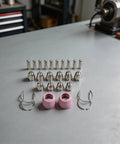 Top 24-Piece Plasma Cutter Consumables Kit For SG-55 AG-60 WSD-60 Nozzles Electrodes Shields Guides includes nozzles and shields.