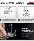 Easy installation guide for Square Anti Slip Furniture Pads Straight Up Gotta Keep Heavy Tables Locked Down Clear Protective Covers.