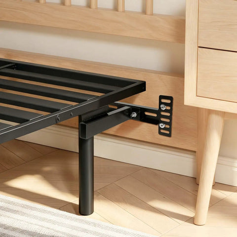 Heavy Duty Headboard Brackets For Adjustable Beds Slick Adjustable Frame Mounts straight steel bracket attached to bed frame.