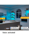 Under Cabinet LED Strips With RGB CW Color Changing Lights Dimmable Brightness For Alexa And Google Home in a kitchen scene