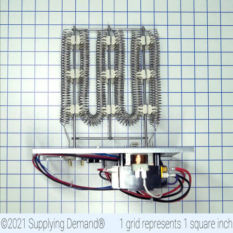8 kW 208 240 Volt Single Phase Heating Element Beefy Kit with sequencers on grid background