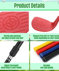 4 Pack Backyard Golf Club Set For Kids And Adults with adjustable plastic clubs, red clubface, colorful grips, and length options