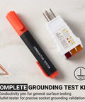 Grounding And Outlet Tester Kit For Home Electrical Safety, White Portable Plug In Detector For Quick Ground Check, Outlet Status, And DIY Wiring Troubleshooting with conductivity pen