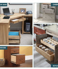 Workhorse 16 Inch Full Extension Drawer Slides With Soft Close in various furniture settings