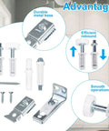 Image of Must Have Bifold Door Repair Kit for Seven Eighths to One Inch Sliding Tracks Two Pack with metal brackets and screws.
