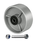Tough As Nails Heavy Duty Industrial Caster Wheels 5 X 2 Inch Cast Iron Steel Replacement with roller bearing and bolt.