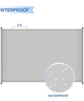 12x12 Ft Outdoor Shade Canopy Cover Waterproof UV Blocking With Grommets And Weighted Rods Breathable Heavy Duty Polyester Sun Shade
