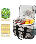 Desert Cowboy Insulated Lunch Bag With Shoulder Strap, 15L, open with snacks and drinks, showcases storage capacity.