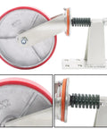 8 Inch Heavy Duty Gate Caster Wheels With 800 Lb Per Wheel Smooth Rollin Swivels For Fence Gates And Carts side view of wheel