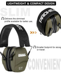 Two Pack Shooting Ear Protection Earmuffs NRR 26dB For Gun Range And Hunting Black And Green With Lightweight Design Visible