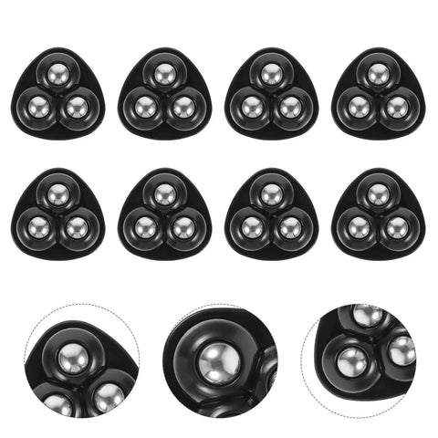 12pcs Mini Caster Wheels Adhesive 360 Degree Swivel for Furniture showing black triangular design with silver balls.