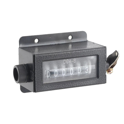 No Sweat Mechanical Hand Clicker, Six Digit Tally Tracker For Inventory And Sports Gear, Built Tough With Easy Rotary Reset, side view showing manual counter display.