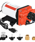 On Demand 110V Water Pressure Pump 5.5 GPM 70 PSI Self Priming Diaphragm Pump with Garden Hose Quick Connect Accessories