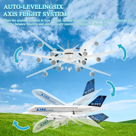 Two Channel Ready To Fly Remote Control Airplane With Lightweight Aerodynamic Design flying with gyro system in blue sky