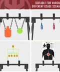 AR500 Steel Target Kit For Shooting Stand System With Height Adjustable Frame, showing different target configurations including silhouette and gong targets.