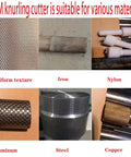7pc High Strength Double Wheel Lathe Knurling Tools Set With Diagonal Knurling Wheels on metal, nylon, and copper materials