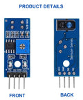 Front and back view of 15 Pack TCRT5000 Infrared Reflective Sensor Modules For Arduino And STM32 Builds Pro Grade IR Photoelectric Switches.