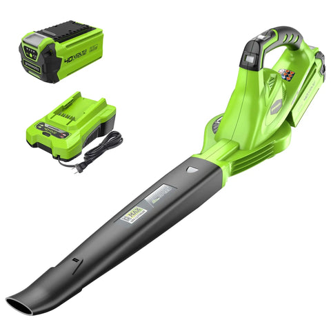 40V Leaf Blower Sweeper With 2.0 Ah Battery And Charger Ultra Lightweight Quiet For Fast Cleanups In The Yard