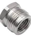 Close-up of 1 Inch 8 TPI Chuck Adapter for Lathe Spindle showing threaded metal screw-in interface for chuck upgrade.