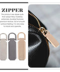 Heavy Duty Zinc Alloy Zipper Pull Tabs Replacement Kit For Backpacks Coats Jackets 12 Piece Set shown in silver, gray, and gold.