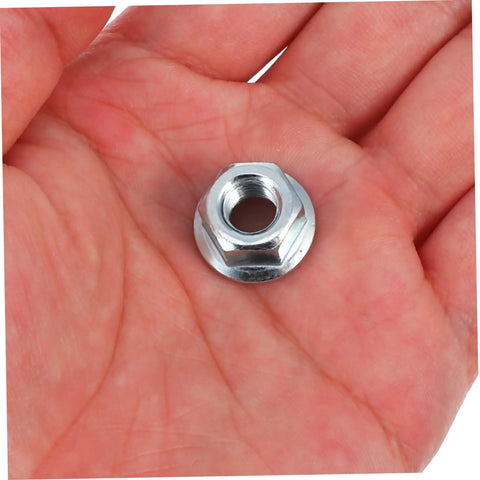 Check Out This Sosoport 15 Piece Chainsaw Guide Bar Nut Kit And Rivnut Tool For Serious Maintenance Jobs Plus Easy Installation For Secure Bar Stability On Any Cutting Task. silver metal nut in hand, close-up