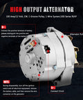 Swap Ready High Output 105 Amp 12V One Wire Self Exciting Alternator For GM Cars And Vans 10SI Style Replacement rear view