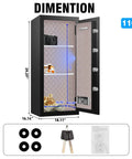 Tough As Nails Heavy Duty 9.2 Cu Ft Fireproof Safe With LED Light 60 Minute Fire Rating And Waterproof Security Box Digital Keypad Lock open