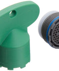 Gray Aerator Kit With Removal Tool For Faucets, Durable Long Lasting Replacement Part With Premium Materials shown with tool