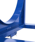 Close-up of Heavy Duty Steel Workhorse Cradle For Moving And Storing Pipes Channel Bar Stock Barrels Or Drums 4000 Lb Capacity