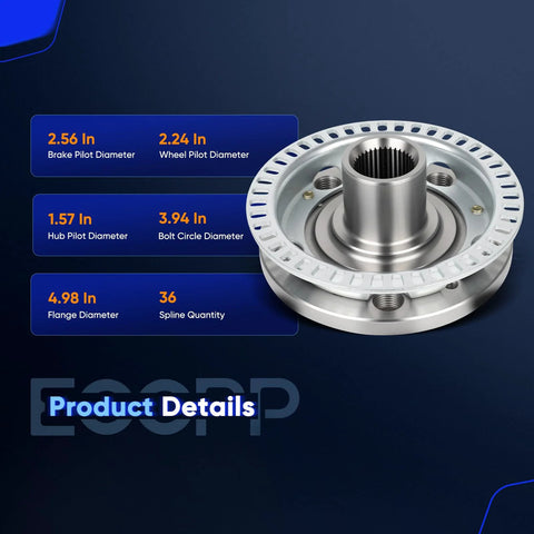 2 Pack Front Wheel Hub Bearing Assembly 930-800 Fits Audi TT Quattro 2000-2006, Volkswagen Beetle 1998-2010, Golf 1999-2005, Jetta 1999-2005 Replacement Wheel Hub Kit For Your Ride product details showing dimensions.