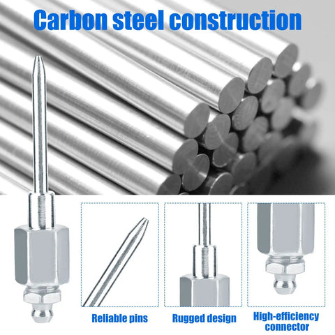 Grease Gun Accessory Kit With Two Needle Nozzles, carbon steel construction showcasing reliable pins and high-efficiency connector