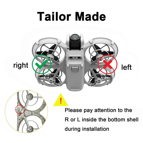 Neo Bottom Shell Replacement For Drone No Fuss Easy Swap Right Side Gray Body Cover, installation guide with diagram