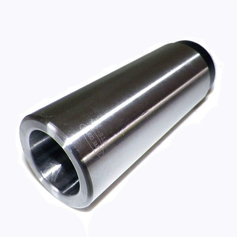 MT6 to MT5 Morse Taper Adapter Center Sleeve For Lathe Tools, hardened alloy steel, 4.75 inch length, precision tooling sleeve