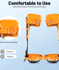 Tree Climbing Spikes With Adjustable Steel Climber Gaffs And Multi Functional Belt shown with foam padding detail