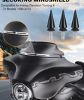 Heavy Duty Harley Touring Windshield Bolts Kit For Electra Glide Street Glide Ultra Classic Ultra Limited Tri Glide 1996 To 2013 Replacement Screws Windshield Fairing Bolts By AILMOTO, installed on motorcycle fairing