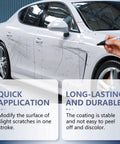 All Cars Magic Pen For Scratch Repair, 2 Pack Car Scratch Remover Pens used on scratched white car door, quick fill and blend.