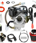 GY6 150cc Carburetor PD24J Kit With Ignition Coil Throttle Cable And Starter Solenoid for 125cc 150cc Taotao Scooters 152QMI 157QMJ Engines