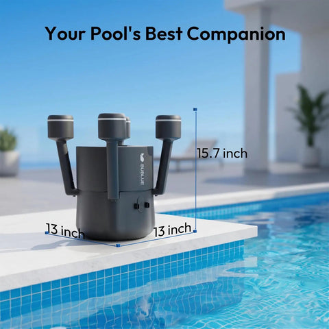Make Pool Cleanup A Breeze With This V5 Skimmer Robot For In-Ground And Above-Ground Pools, App Control, AI Navigation, Dark Gray