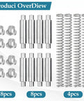 Solid As A Rock Quality Heavy Duty Aluminum Storm Door Hinge Pin Kit For Andersen Croft Emco And More 4 Pack replacement parts including pins and springs.