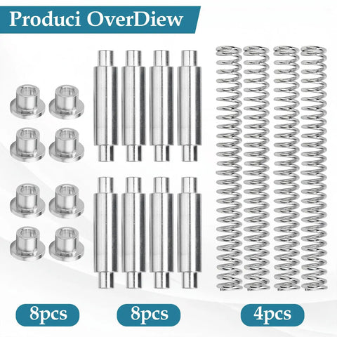 Solid As A Rock Quality Heavy Duty Aluminum Storm Door Hinge Pin Kit For Andersen Croft Emco And More 4 Pack replacement parts including pins and springs.
