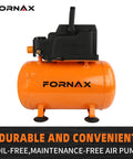 Tough As Nails 3 Gallon Portable Air Compressor Oil Free Pump 110 Psi Max Pressure, orange tank, compact design, ideal for DIY projects.