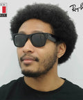Man wearing Mega Wayfarer Square Sunglasses for Men and Women Non Polarized Includes Official Eyewear Kit Ideal For Formal And Casual Wear